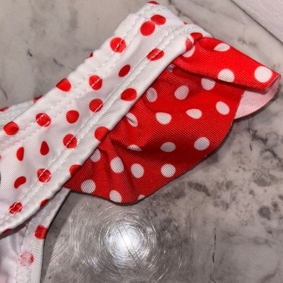 Disney Red Polka Dot Minnie Mouse Swimsuit Set - Picture 4 of 5
